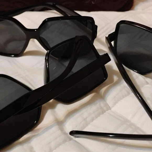 🔥2Pk Fire Hot Mama New 2025🔥Wet Black Sexy Oversized Anti-Glare Eye Wear - Picture 4 of 6